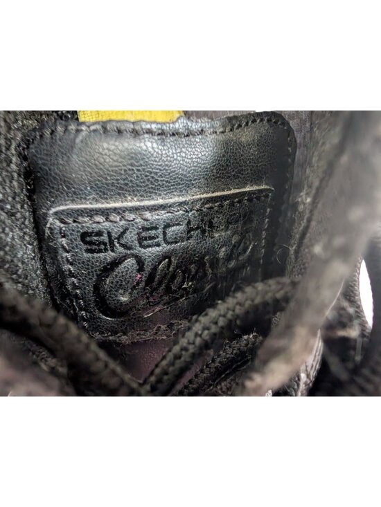 Skechers Tom Cats Mens 10.5 Black Leather Chunky Oxford Utility Shoes Y2K Grunge